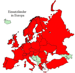 Einsatzländer in Europa